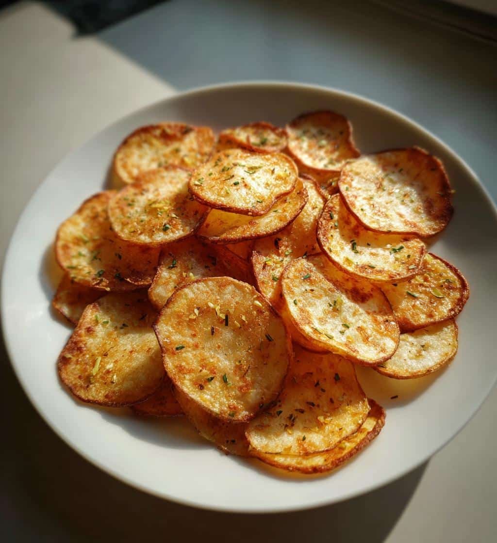 Air Fryer Delicious Crispy Garlic & Lemon Zest Chips - detail 1