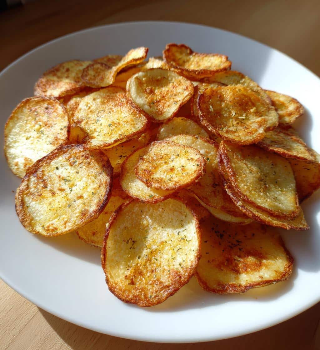 Air Fryer Delicious Crispy Garlic & Lemon Zest Chips