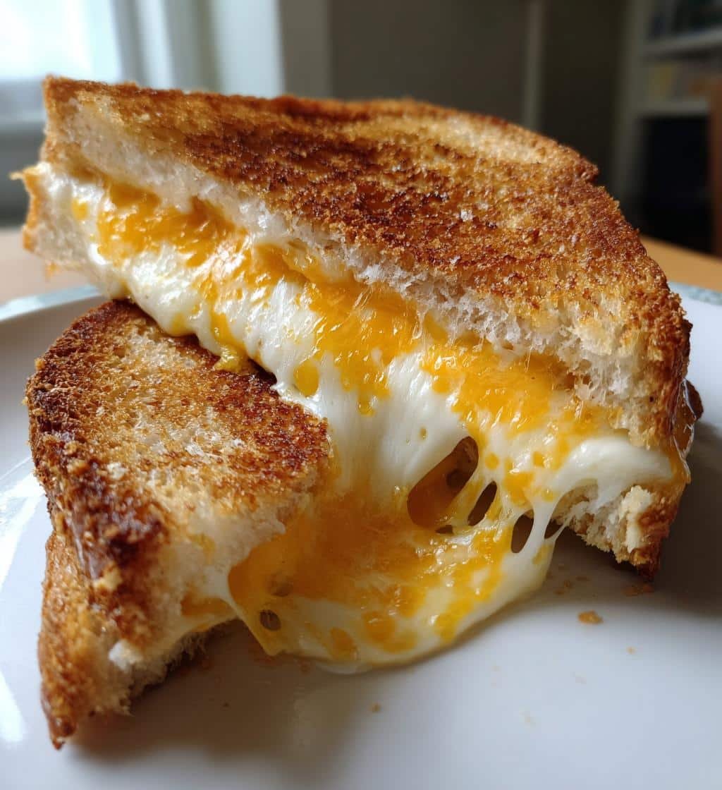 Air Fryer Double Cheese Grilled Cheese