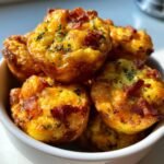 Air Fryer Egg Bites Bacon Cheddar