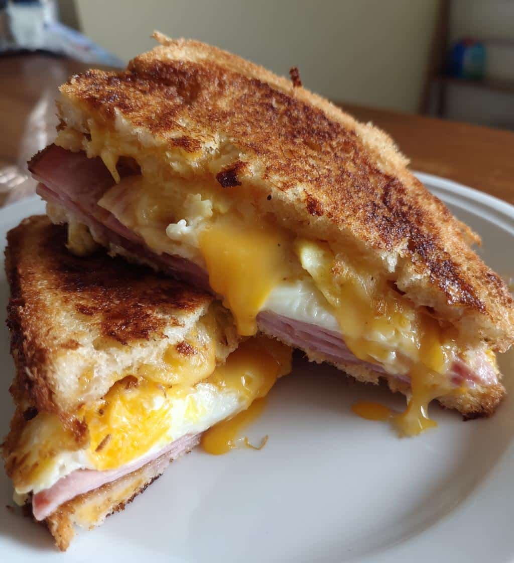 Air Fryer Egg and Ham Breakfast Sandwich - detail 1