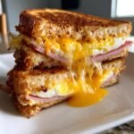 Air Fryer Egg and Ham Breakfast Sandwich