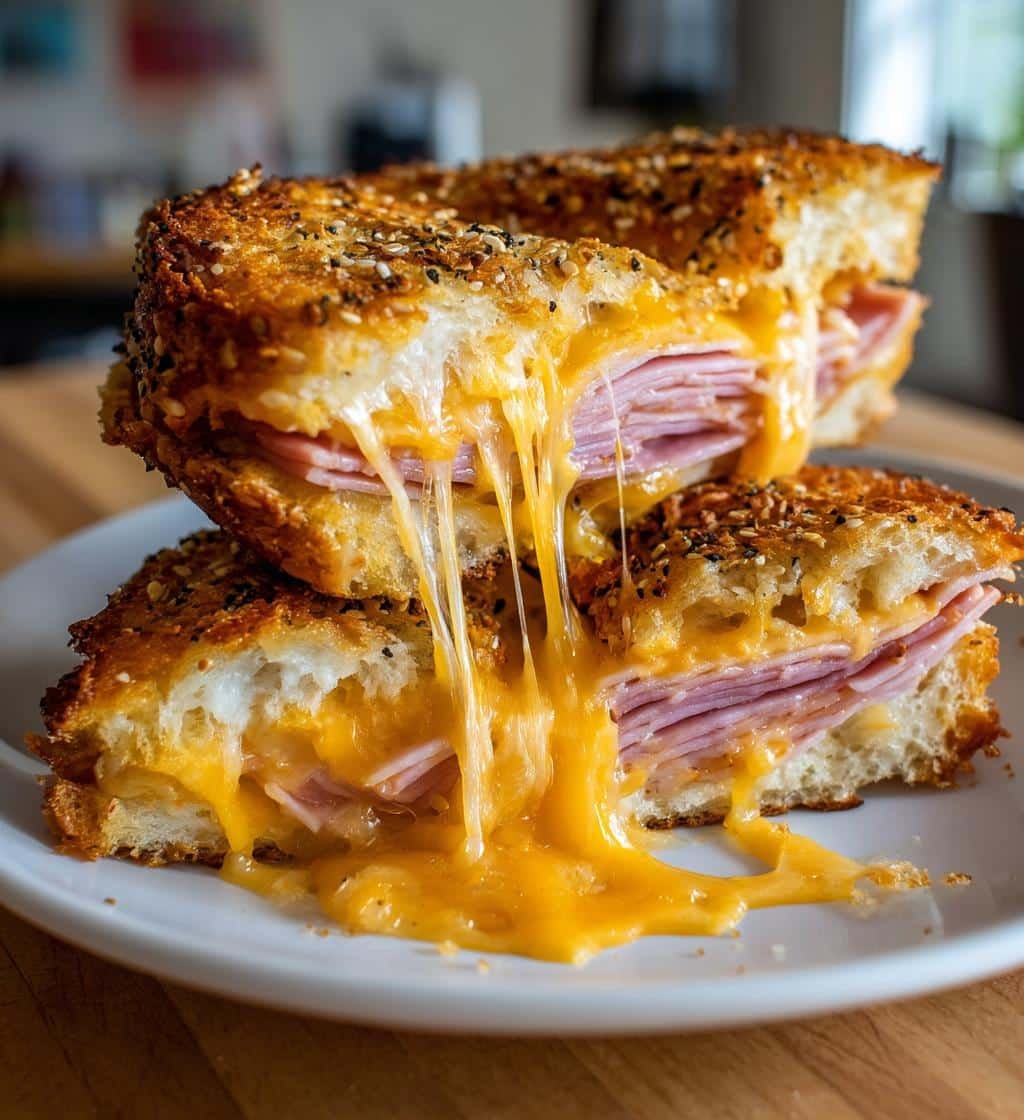 Air Fryer Everything Bagel Ham & Cheese Sliders - detail 1