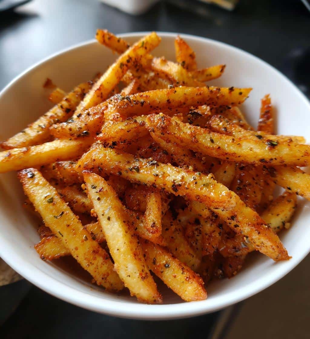Air Fryer Garlic Black Garlic Fries