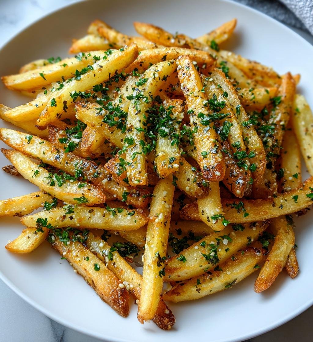 Air Fryer Garlic Butter Herb Fries