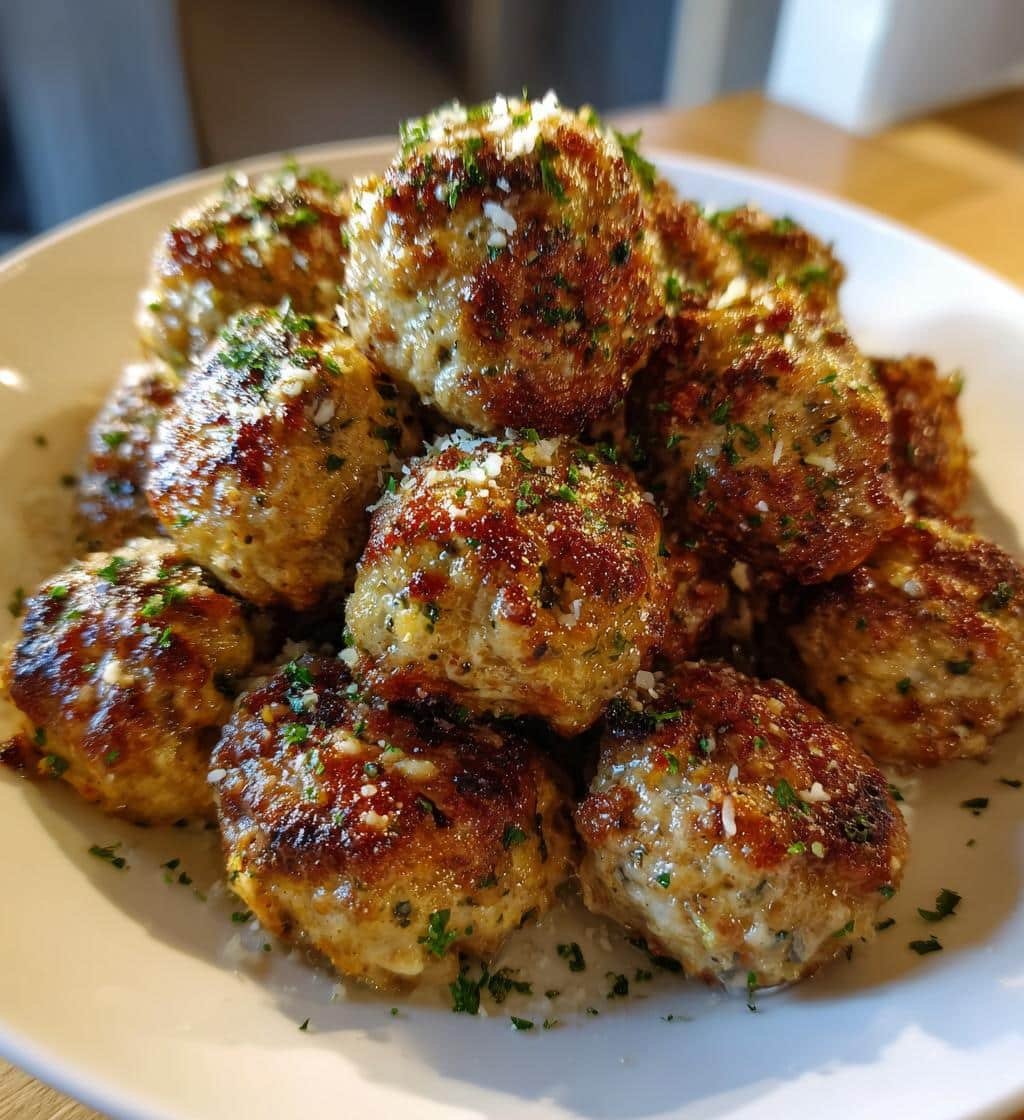 Air Fryer Garlic Parmesan Meatballs