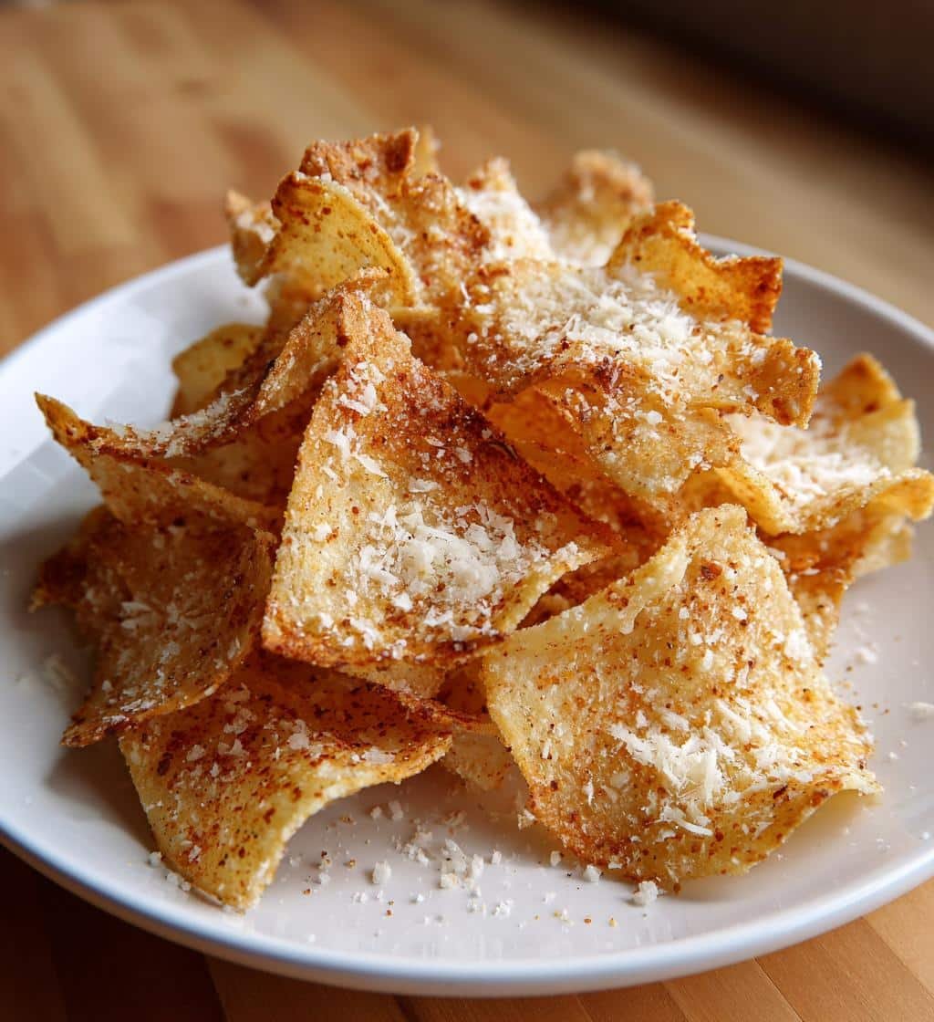 Air Fryer Garlic Parmesan Smoked Paprika Chips - detail 1