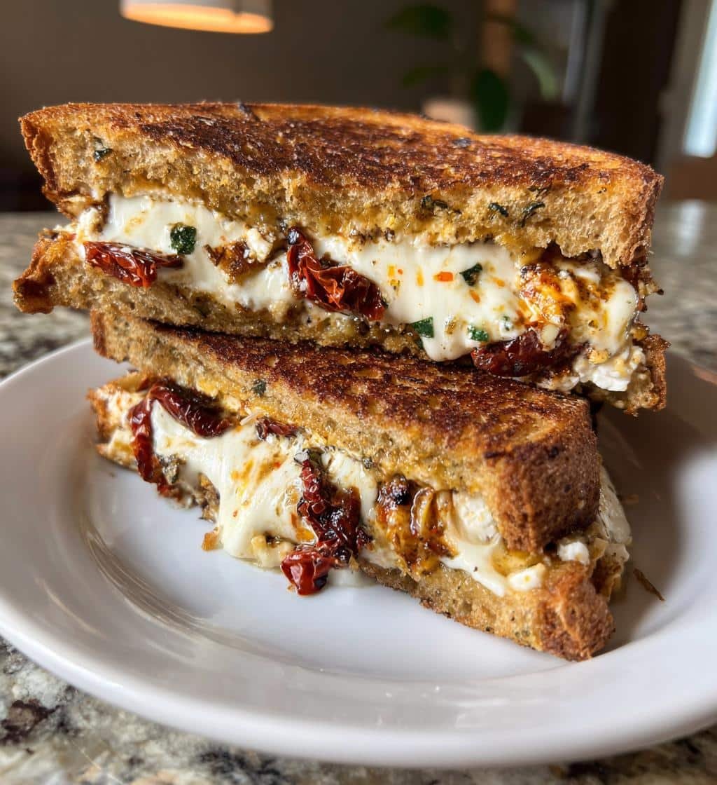 Air Fryer Greek Grilled Cheese