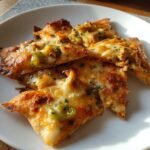 Air Fryer Green Chile Pulled-Chicken Wedges