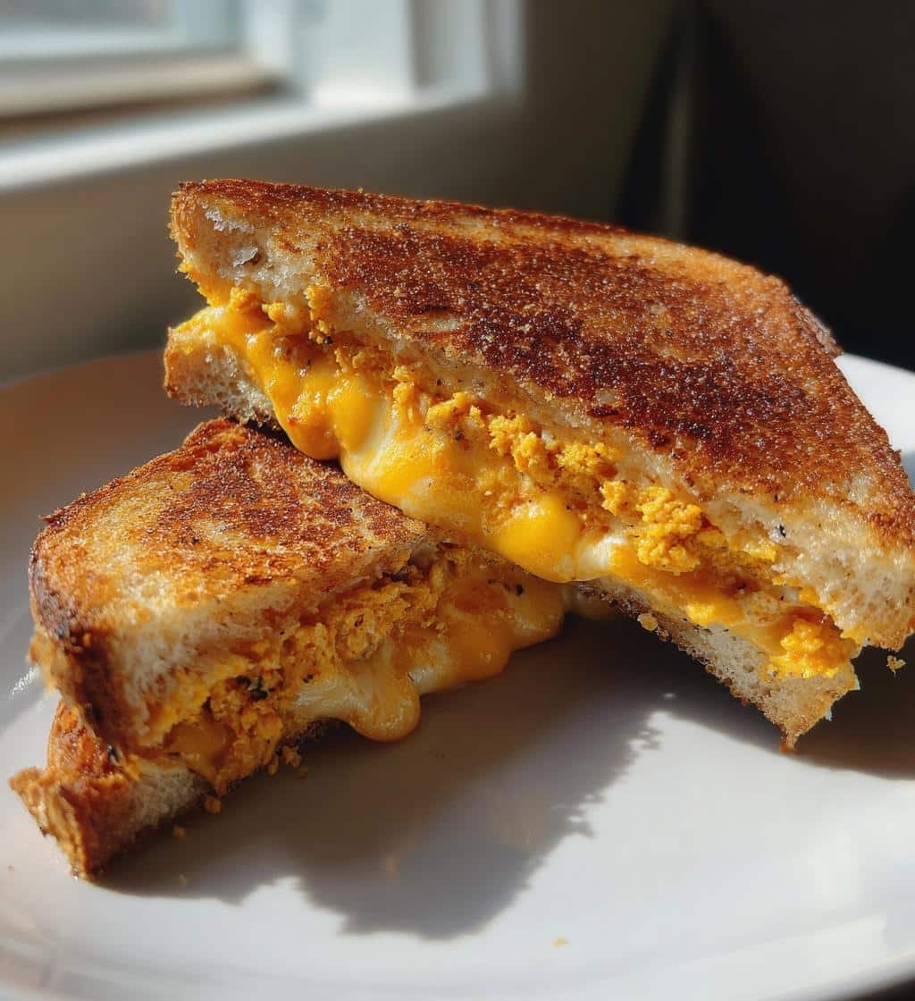 Air Fryer Grilled Cheese with Falafel