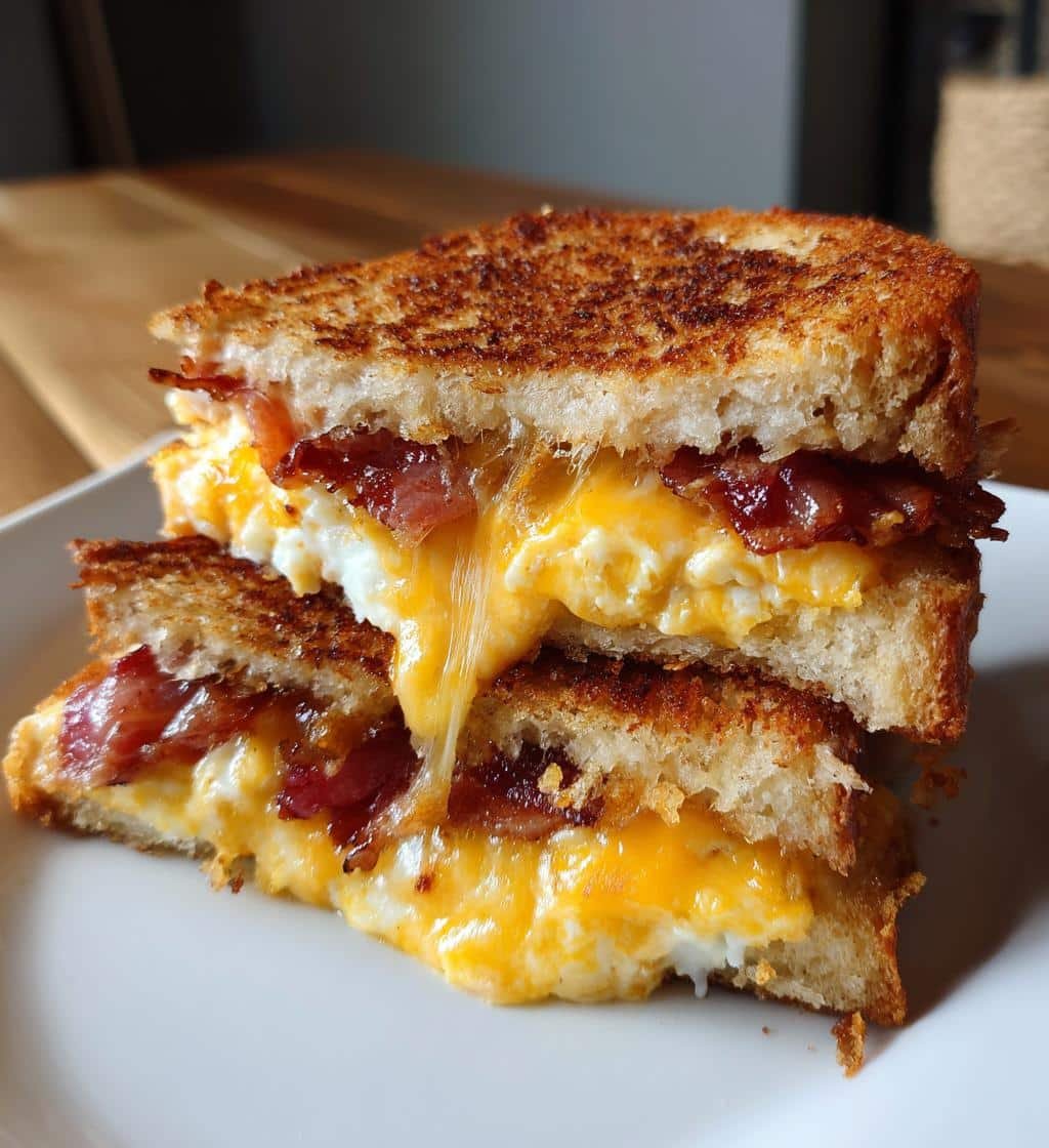 Air Fryer Grilled Cheese with Maple Bacon - detail 1