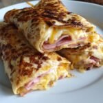 Air Fryer Ham & Cheese Tortilla Roll-Ups