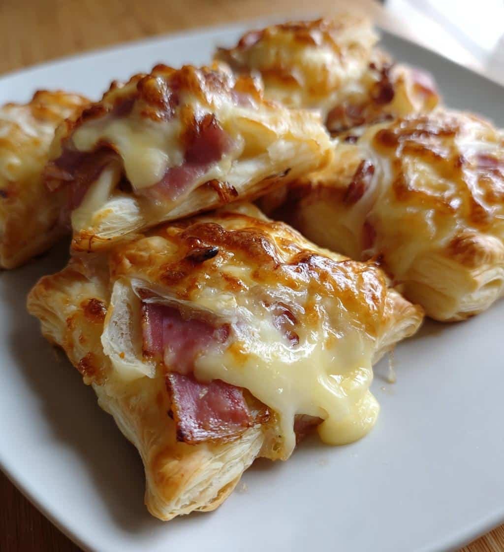 Air Fryer Ham & brie pastry bites