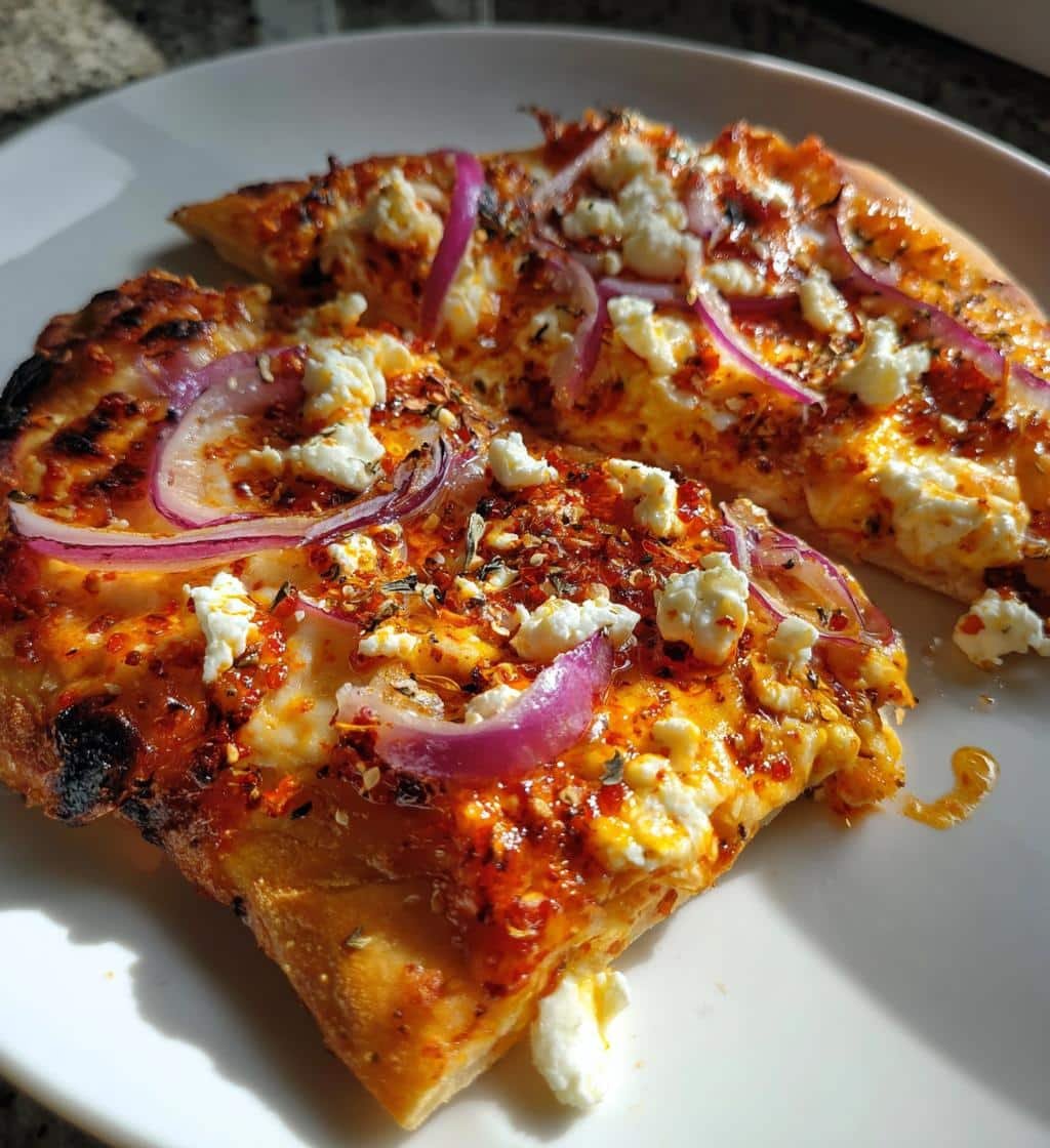 Air Fryer Harissa & Caraway Pizza