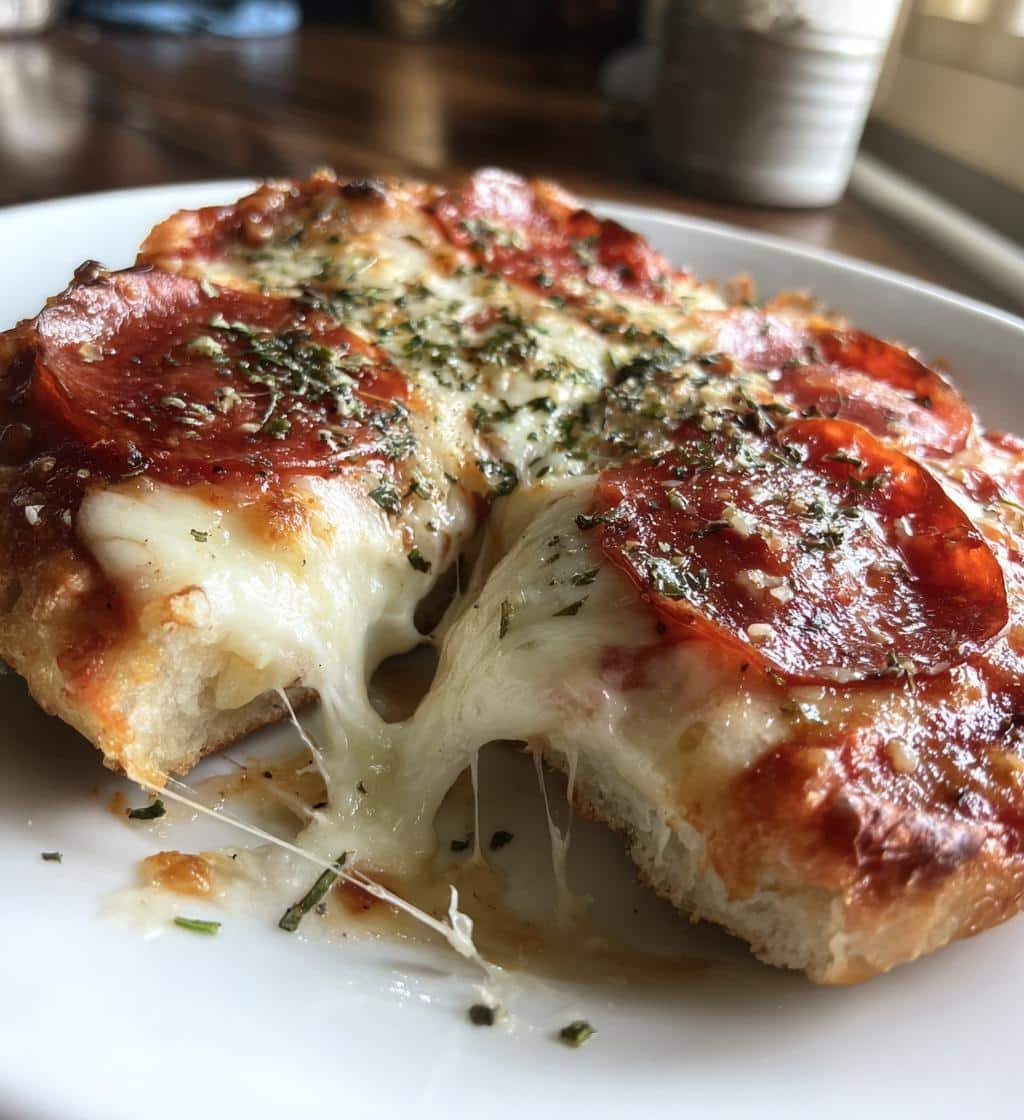 Air Fryer Hoamemade Naan Flatbread Pizza - Pepperoni