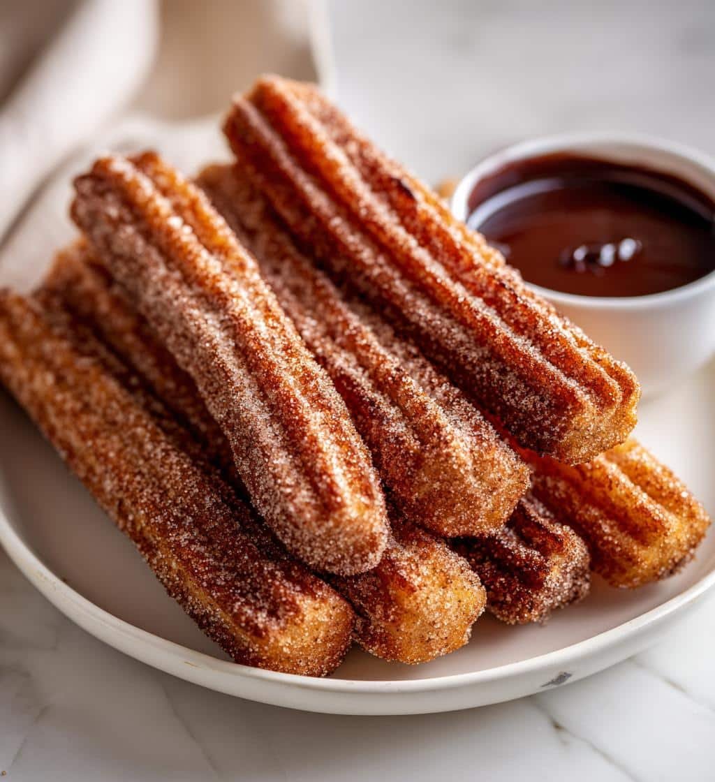 Air Fryer Homemade Hot Fudge Churros - detail 1
