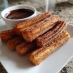 Air Fryer Homemade Hot Fudge Churros