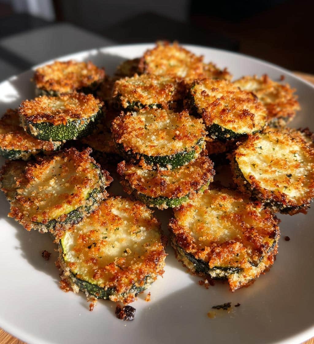 Irresistible Air Fryer Homemade Zucchini Chips in 20 Minutes 4 Air Fryer Homemade Zucchini Chips - Parmesan Crust - detail 1