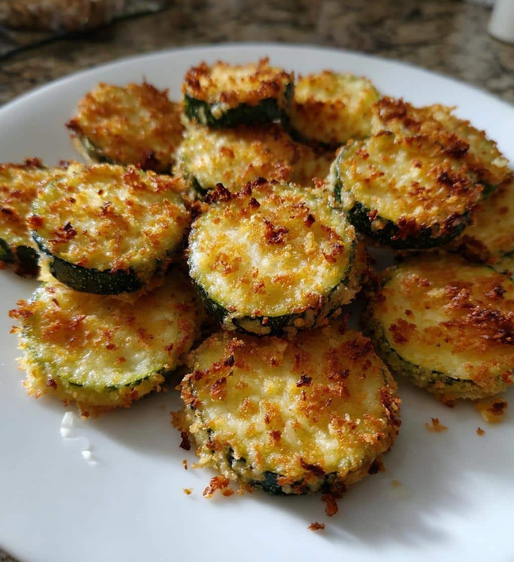 Air Fryer Homemade Zucchini Chips - Parmesan Crust