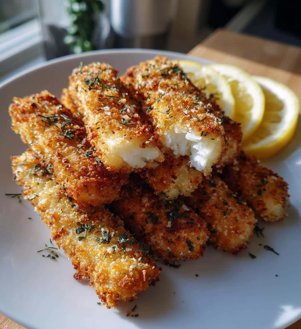 Air Fryer Lemon Dill Fish Sticks