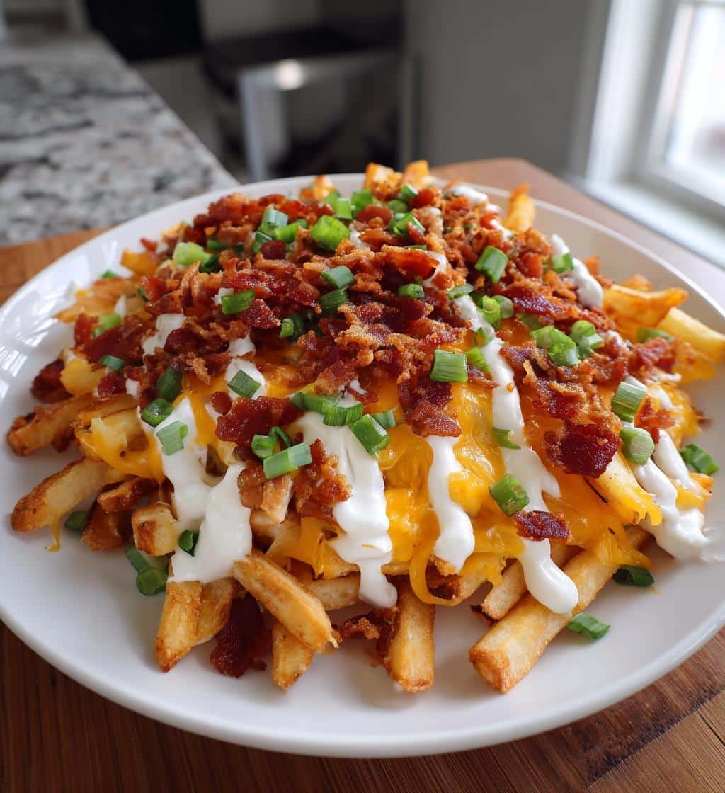 Air Fryer Loaded Bacon Cheese Fries