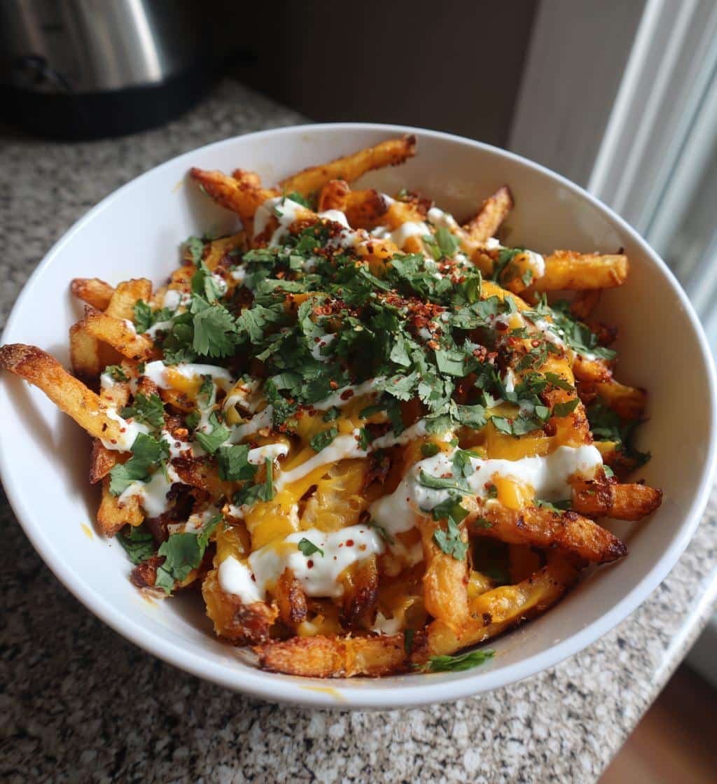 Air Fryer Loaded Balti Spiced Fries