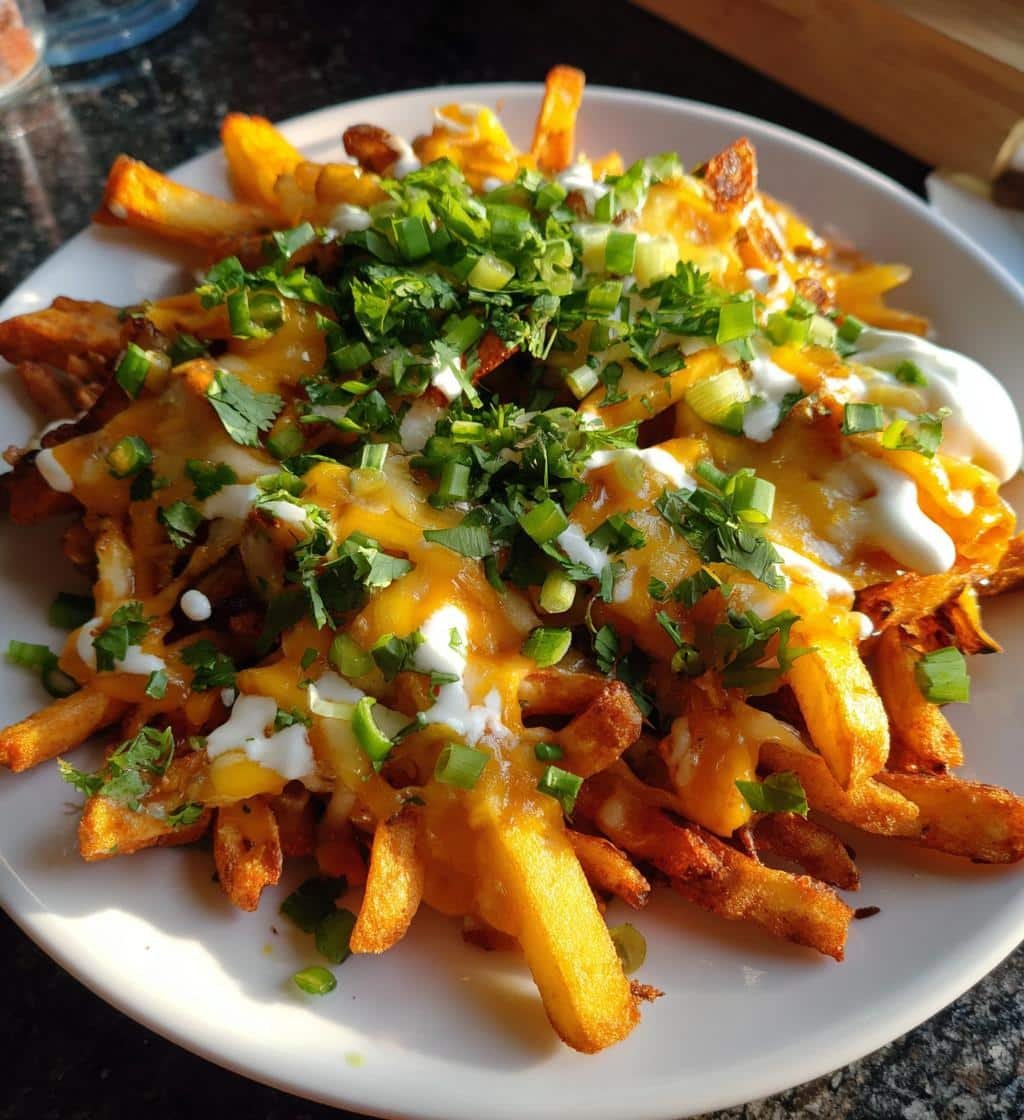 Air Fryer Loaded Thai Green Chili Fries