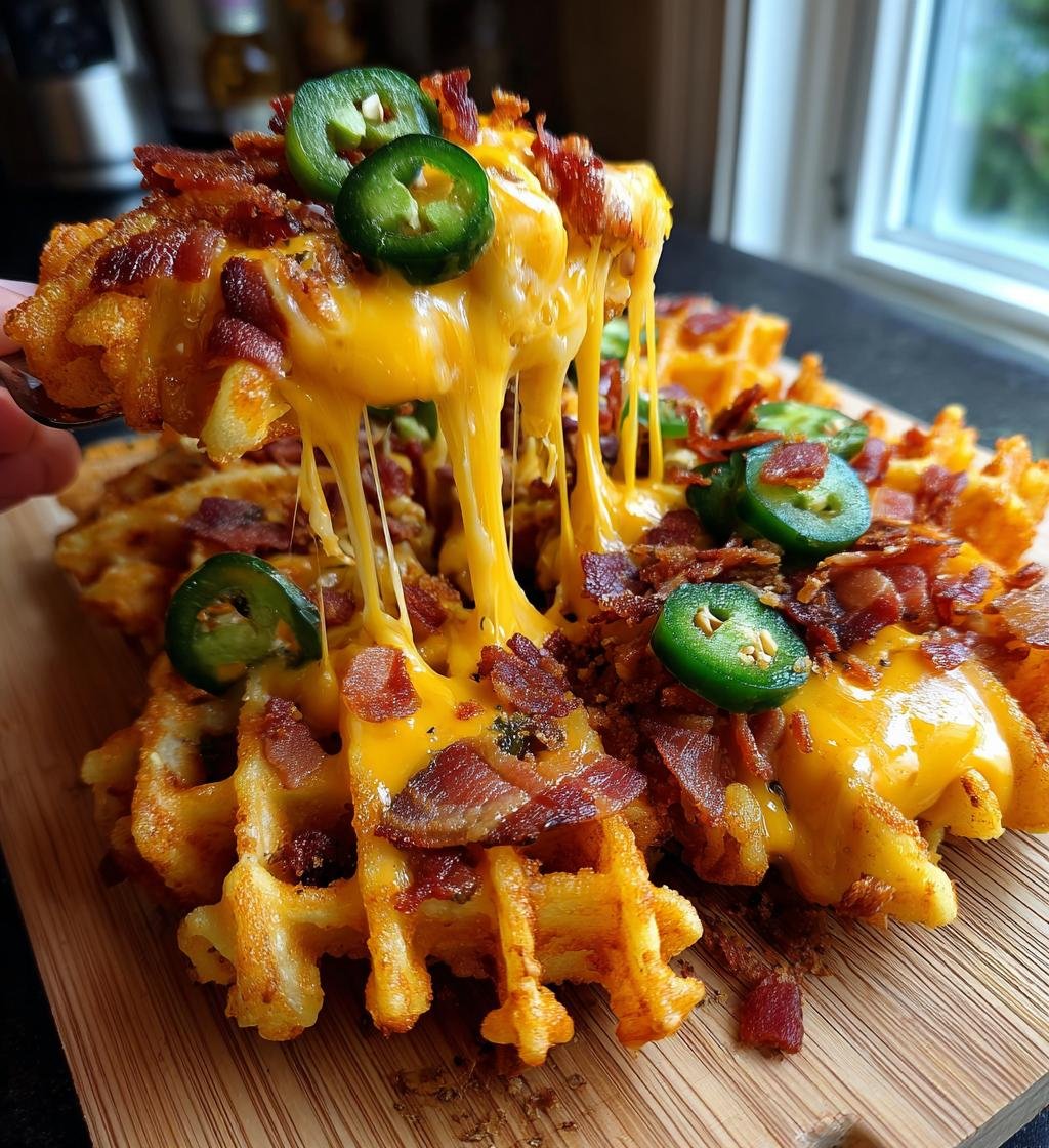 Air Fryer Loaded Waffle Fries Bacon Jalapeño - detail 1