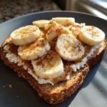 Air Fryer Peanut Butter Banana Cottage Cheese Toast