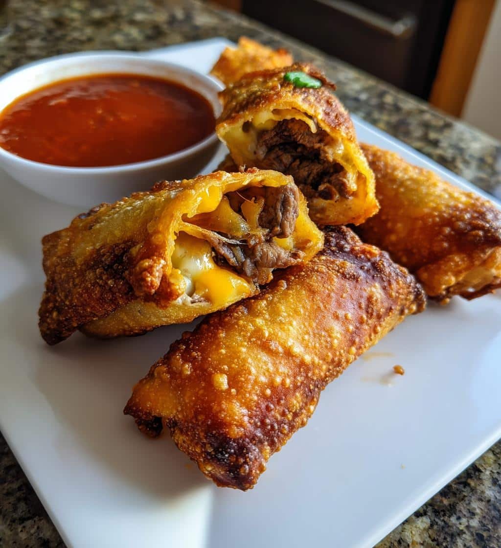 Air Fryer Philly Cheesesteak Egg Rolls - detail 1