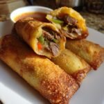 Air Fryer Philly Cheesesteak Egg Rolls