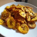 Air Fryer Plantain Chips with Garlic & Herb