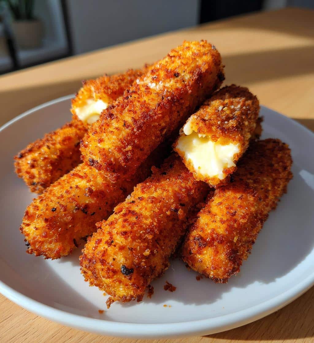 Air Fryer Pork-Rind Crusted Cheese Sticks - detail 1