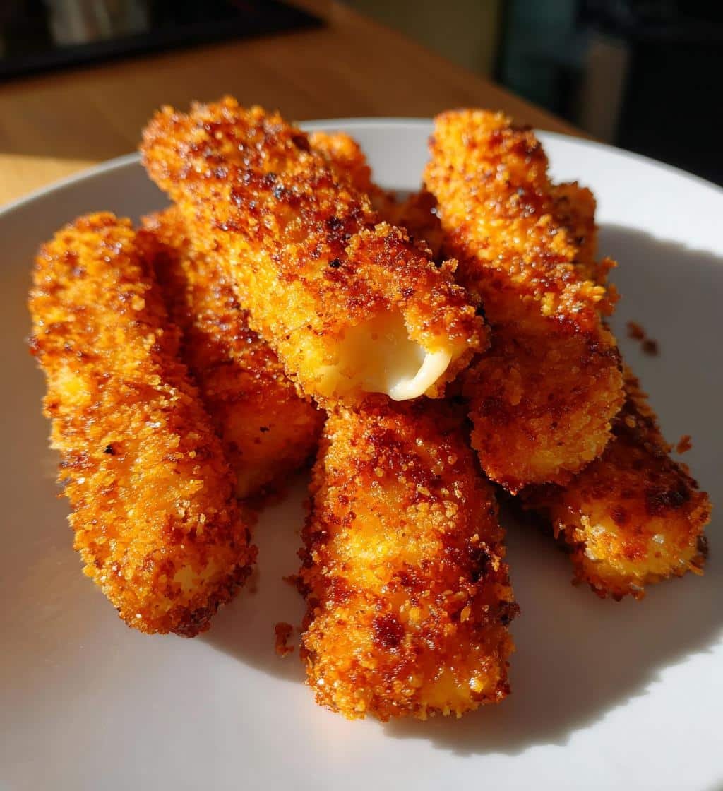 Air Fryer Pork-Rind Crusted Cheese Sticks - detail 1