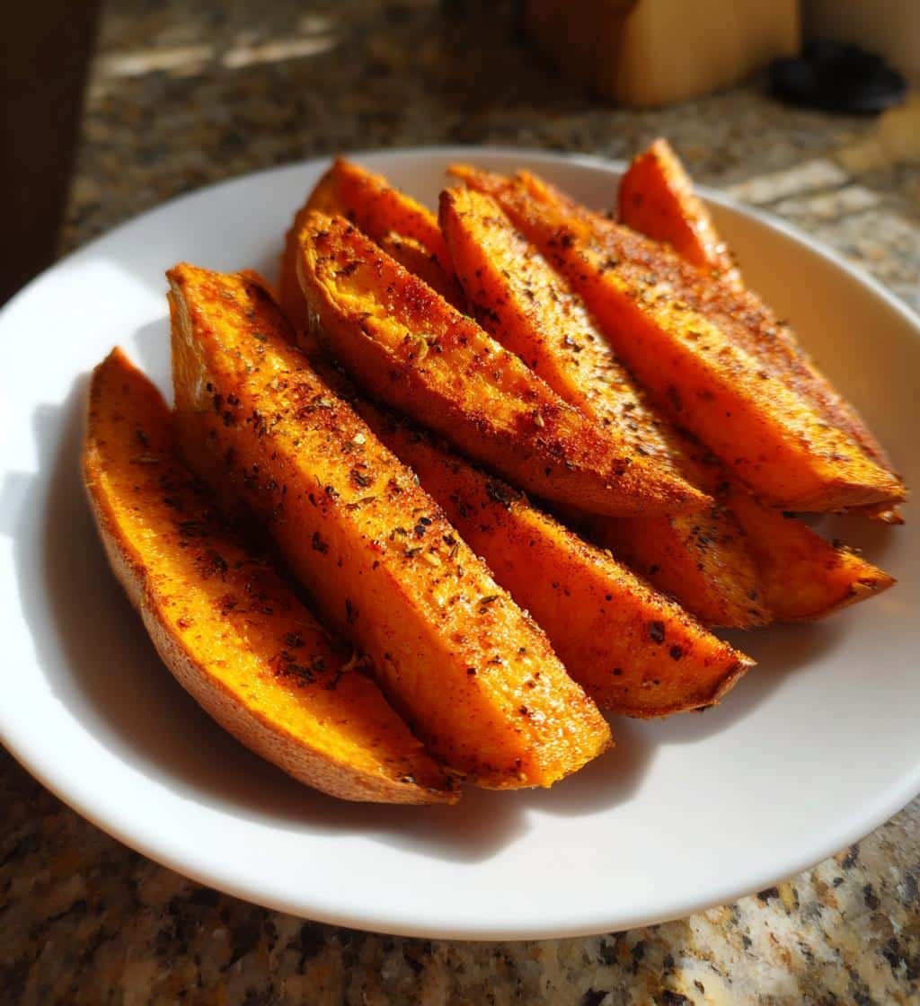 Air Fryer Pumpkin Pie Spice Sweet Potato Wedges