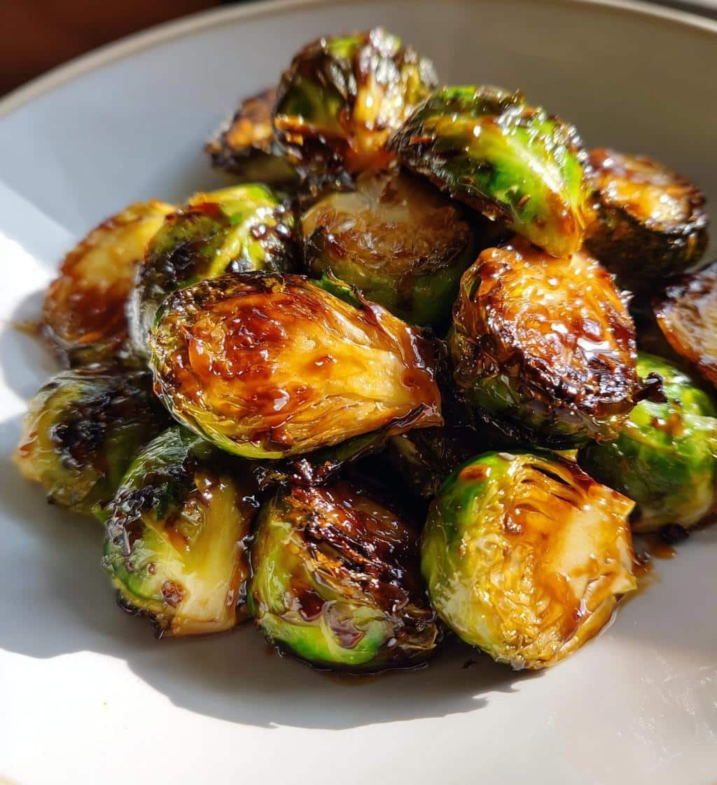 Air Fryer Quick Maple Dijon Brussels Sprout Fries