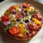 Air Fryer Rainbow Vegetable Pizza