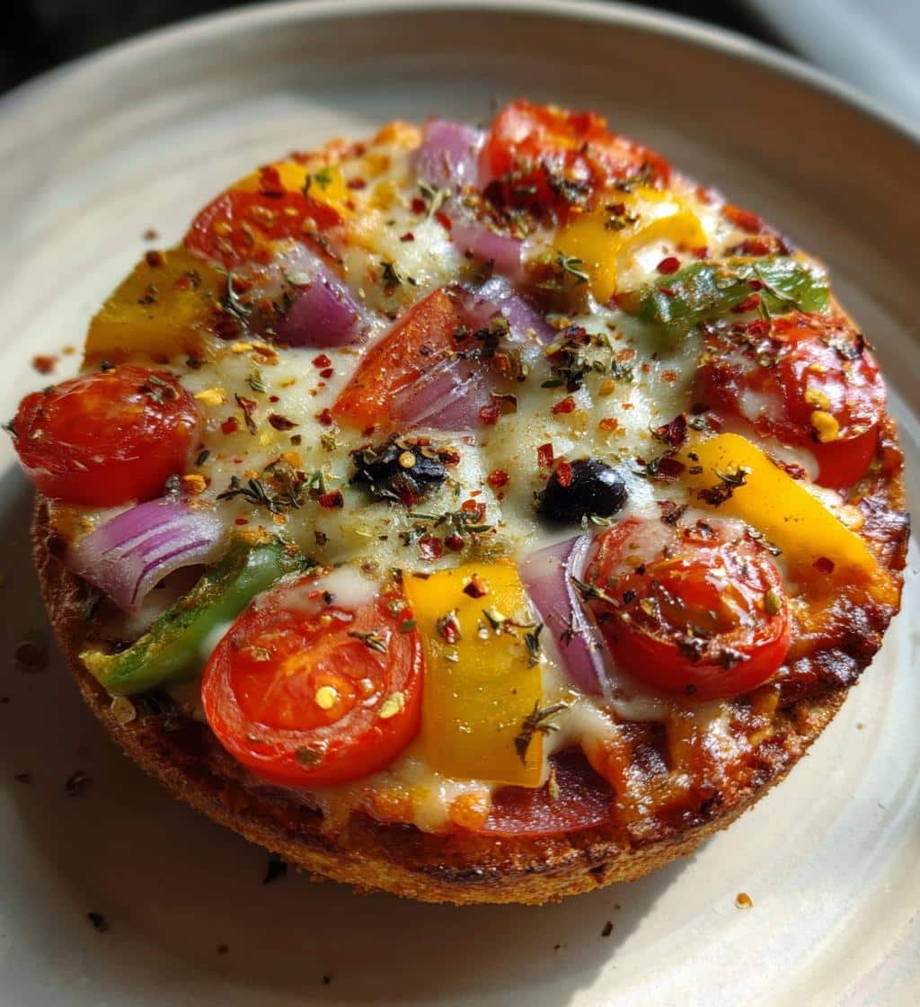 Air Fryer Rainbow Vegetable Pizza