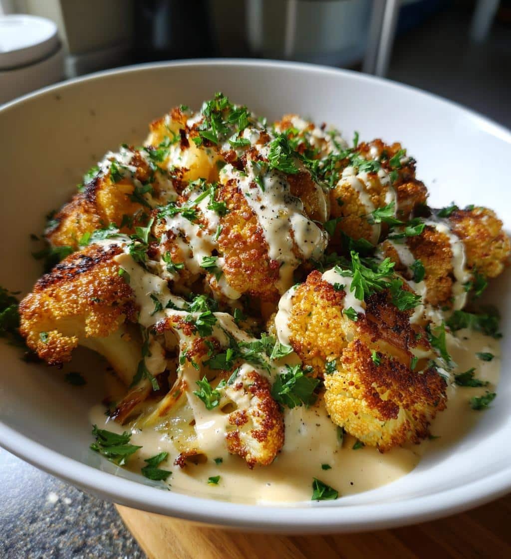 Air Fryer Roasted Cauliflower & Tahini Salad - detail 1