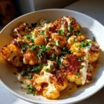 Air Fryer Roasted Cauliflower & Tahini Salad