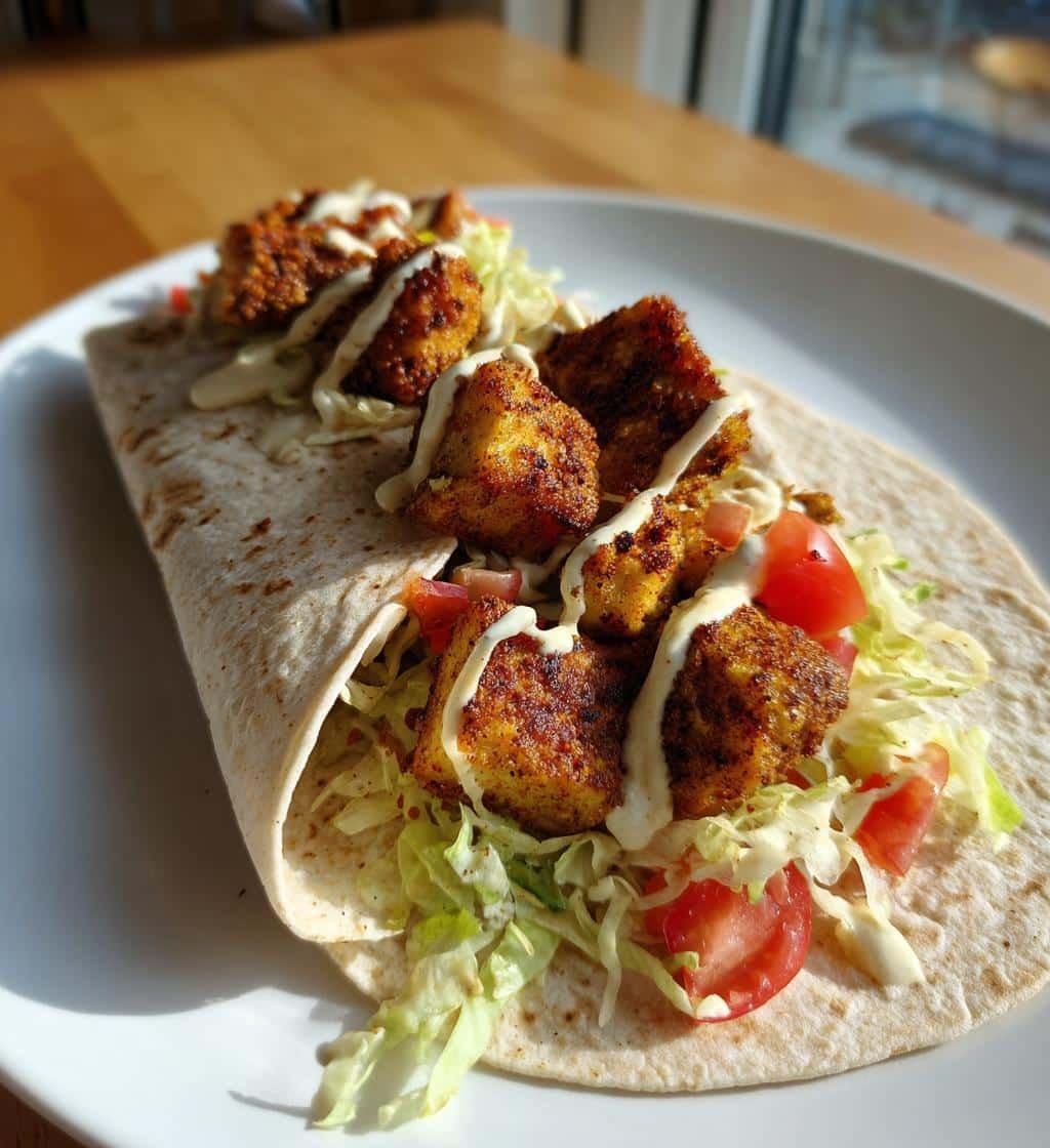 Air Fryer Smoky Tofu Wraps - detail 1