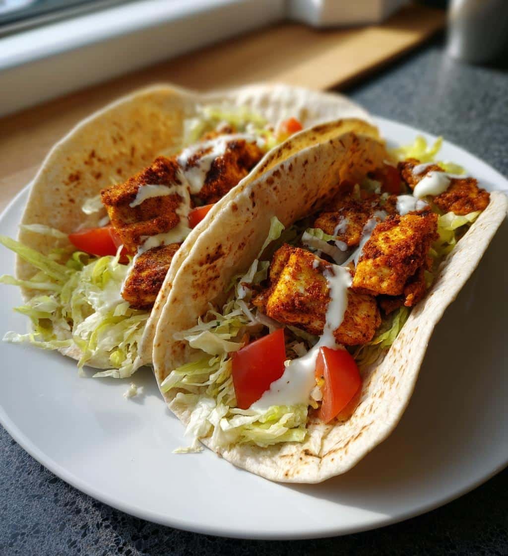 Air Fryer Smoky Tofu Wraps