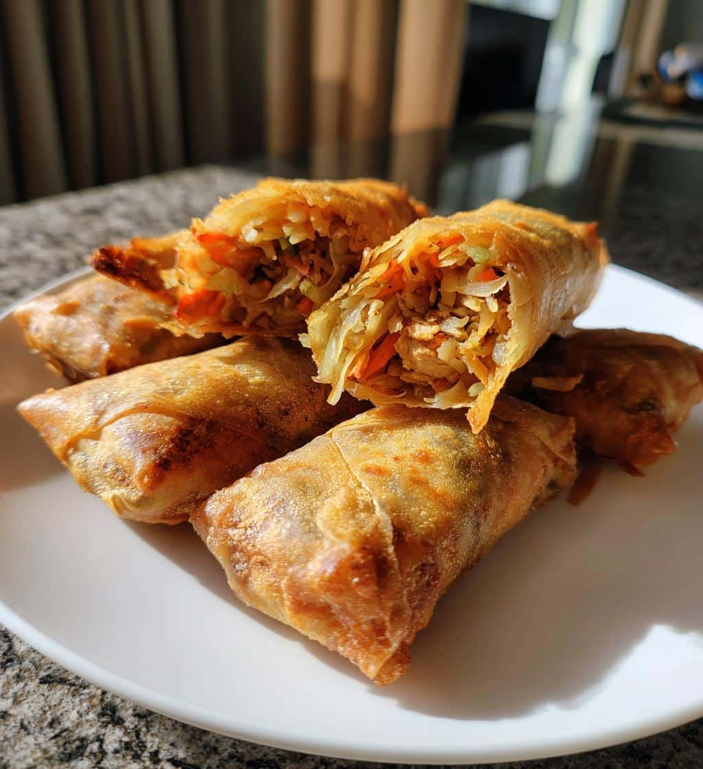 Crispy Air Fryer Spring Rolls in Just 8 Minutes - Guilt-Free Crunch! 4 Air Fryer Spring Rolls - detail 1