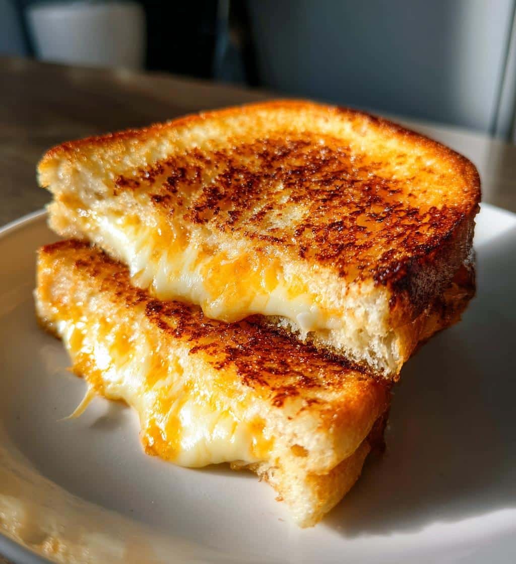 Air Fryer Swiss & Cheddar Grilled Cheese - detail 1