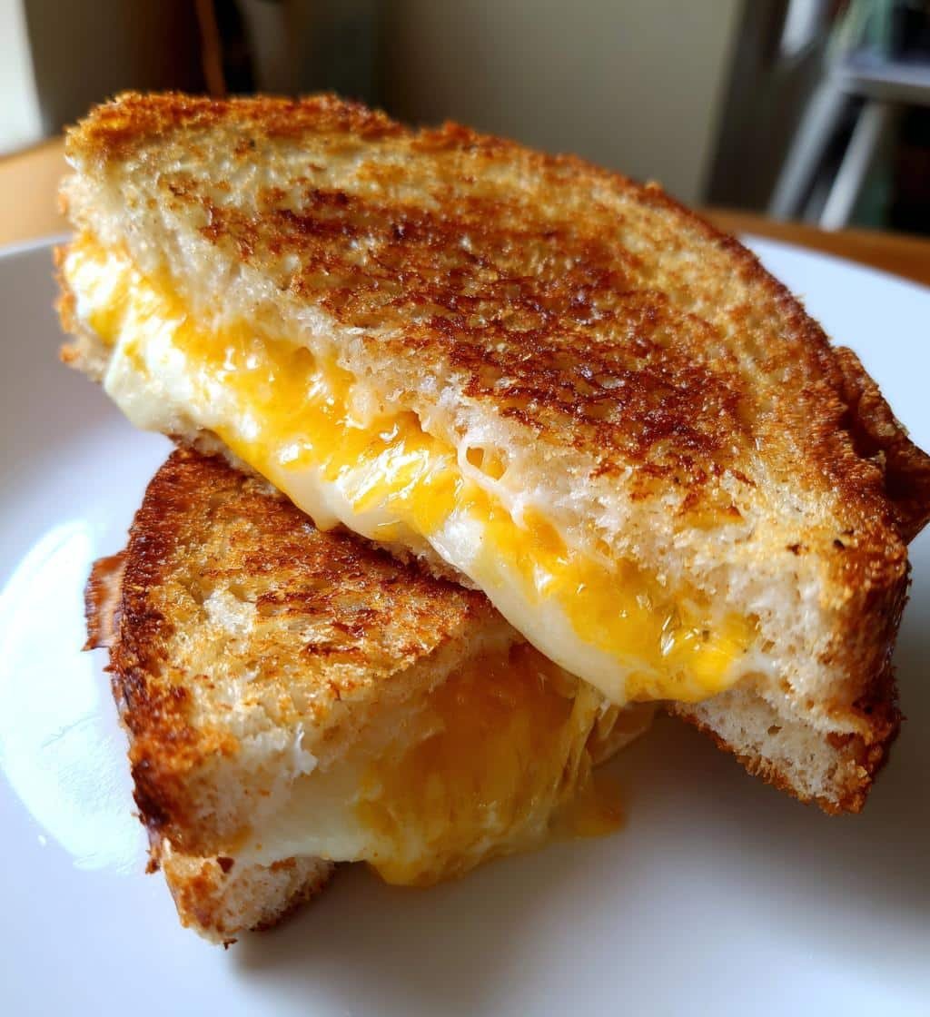 Air Fryer Swiss & Cheddar Grilled Cheese