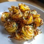 Air Fryer Tornado Potatoes with Garlic & Herbs