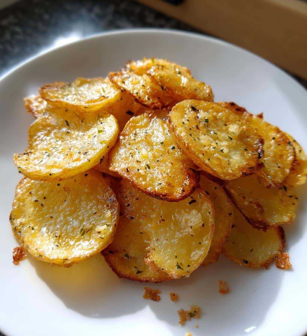 Air Fryer Truffle Garlic Butter Chips