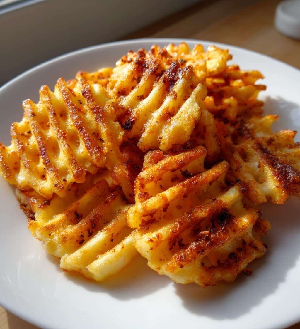 Air Fryer Waffle Fries Seasoned