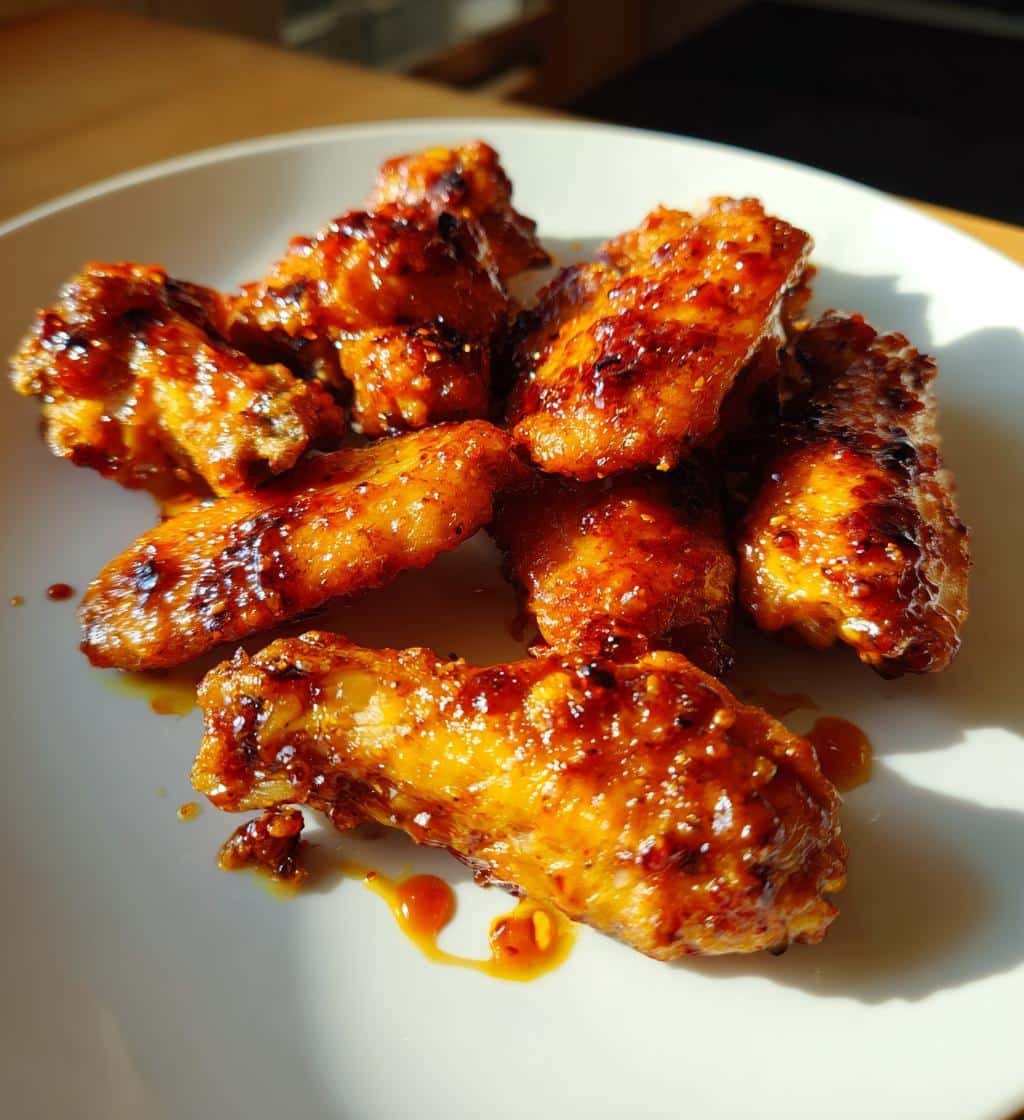 BBQ Honey Bourbon Air Fryer Wings