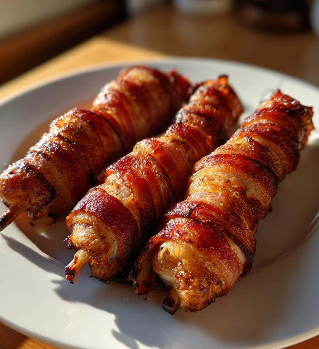 Bacon-Wrapped Air Fryer Drumsticks - detail 1